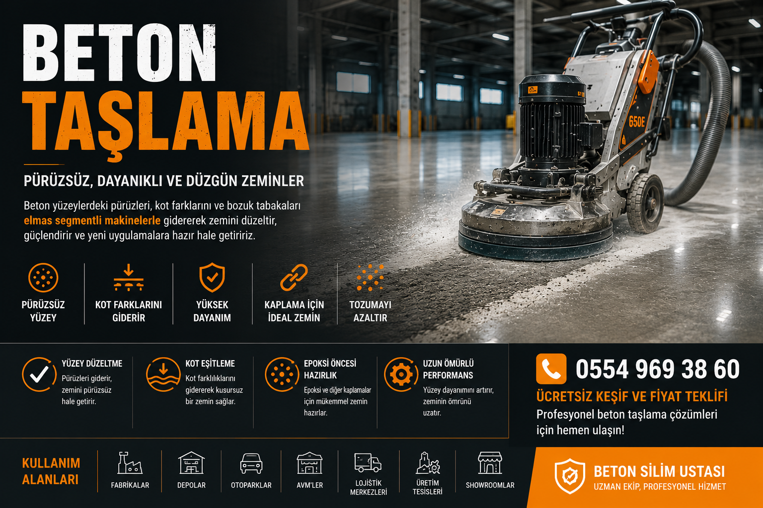 beton taşlama